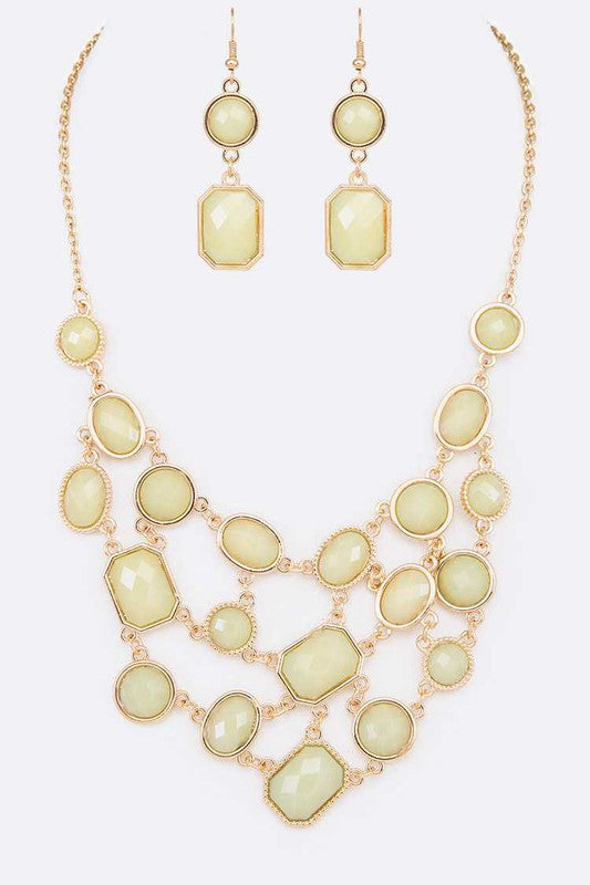 Bejeweled Statement Necklace Set