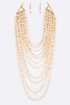 Million Layered Pearl Strands Necklace Set