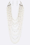 Million Layered Pearl Strands Necklace Set