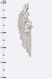 Fringe Rhinestone Statement Crystal Earrings
