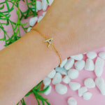 Dainty Sparkle Initial Bracelet