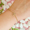 Dainty Sparkle Initial Bracelet