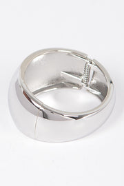 Roxie Polished Statement Hinged Bangle