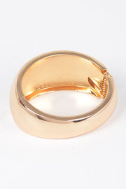 Roxie Polished Statement Hinged Bangle