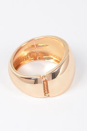 Roxie Polished Statement Hinged Bangle