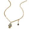 water proof hamsa evil eye pendant necklace