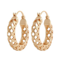 Golden Lace Filigree Hoops