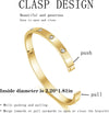 18K Gold Plated Clover Bracelet Love Bangle Set for Women Stack Cute Fashion Simple Friendship Bracelet Lucky Link Bracelets Jewelry Gifts Trendy for Women