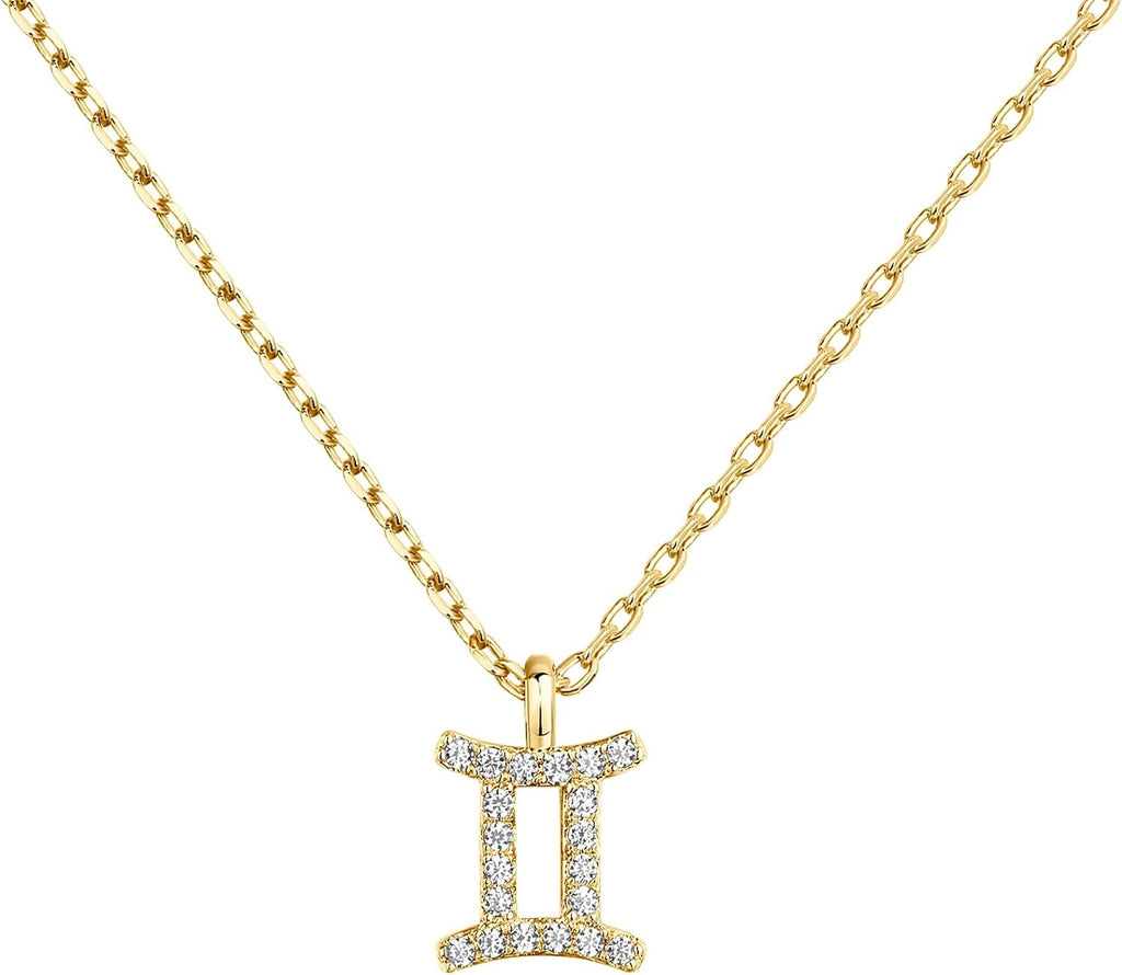 14K Gold Plated CZ Astrology Necklace Astrology Necklace | Astrology Gifts for Women | Zodiac Necklaces