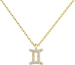 14K Gold Plated CZ Astrology Necklace Astrology Necklace | Astrology Gifts for Women | Zodiac Necklaces