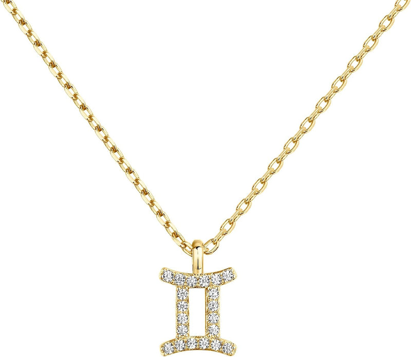 14K Gold Plated CZ Astrology Necklace Astrology Necklace | Astrology Gifts for Women | Zodiac Necklaces