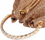 Women Full Diamonds Bucket Handbag Rhinestone Clutch Purse Evening Clutch for Women Party Prom Cocktail Wedding