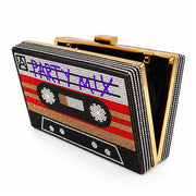 Mixtape Energy Rhinestone Clutch