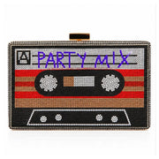 Mixtape Energy Rhinestone Clutch