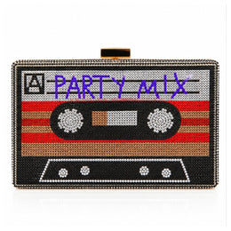 Mixtape Energy Rhinestone Clutch