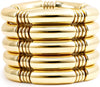 Gold Chunky Bangles Bracelets for Women 14K Gold Plated Stack Layered Curved Bamboo Tube Stretch Bracelets Gift Jewelry