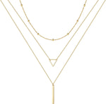 Gold Layered Necklaces for Women - 14K Gold Plated Handmade Multilayer Bar Pearls Coin Disc Moon Butterfly Medallion Adjustable Dainty Layered Choker Necklaces for Women Jewelry