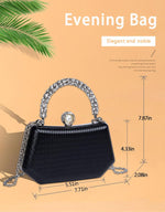 Women'S Evening Handbags Purse Sparkly Rhinestone Purse Crossbody Handbags Party Prom Wedding Bag