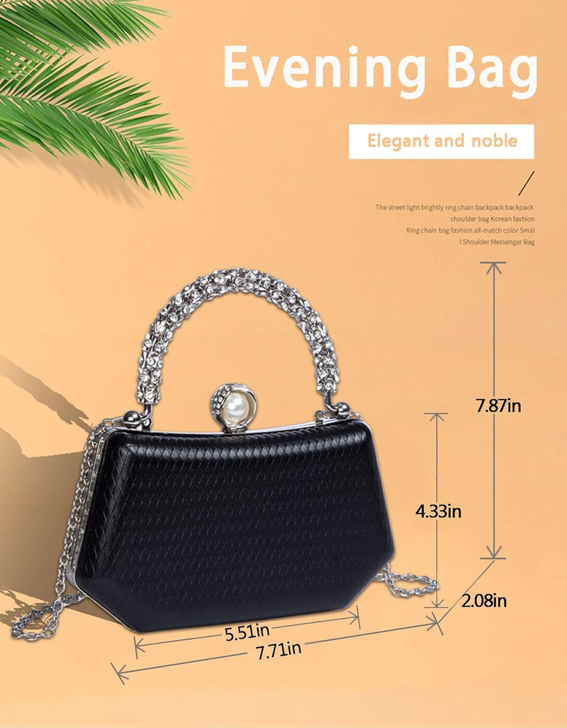 Women'S Evening Handbags Purse Sparkly Rhinestone Purse Crossbody Handbags Party Prom Wedding Bag