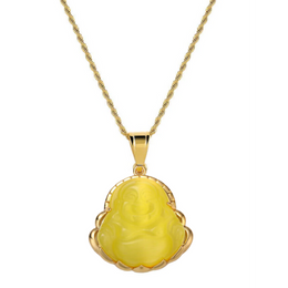 Yellow Buddha Necklace
