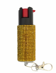 Gold Rhinestone Pepper Spray