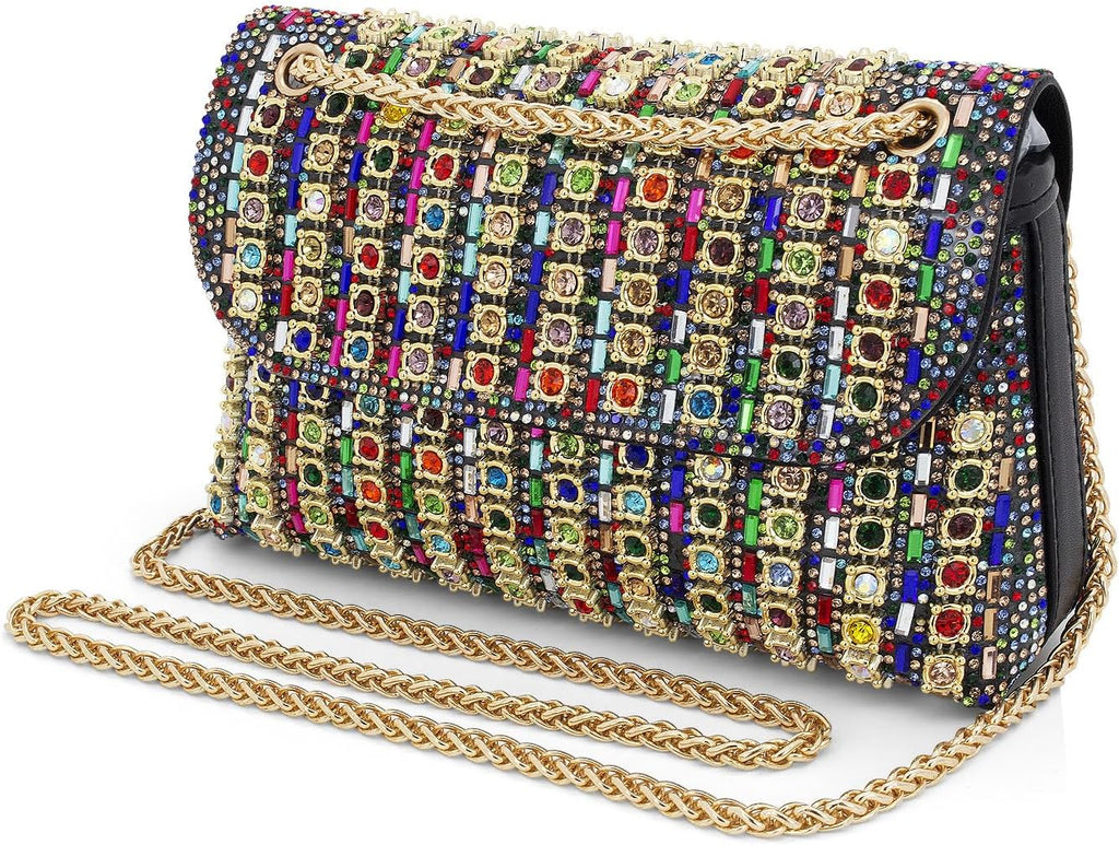 Clutch Purses for Women, Sparkling Rhinestones Evening Bag Women'S Crystals Evening Purse, Ladies Chain Shoulder Bag