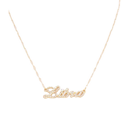 Libra Cursive Zodiac Necklace