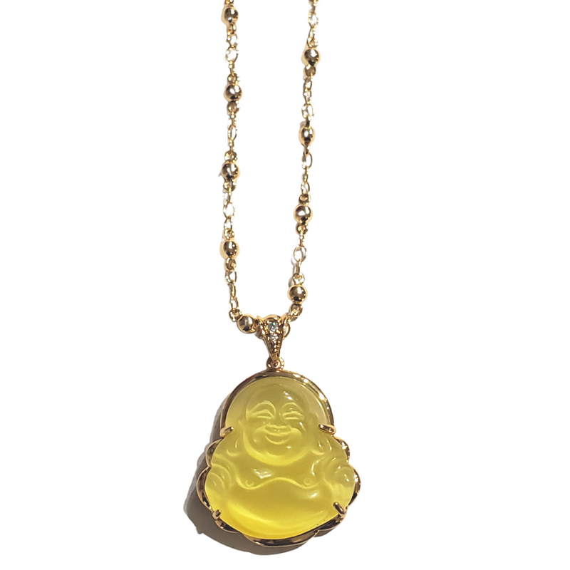 Yellow Buddha Necklace