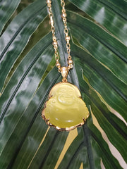 Yellow Buddha Necklace