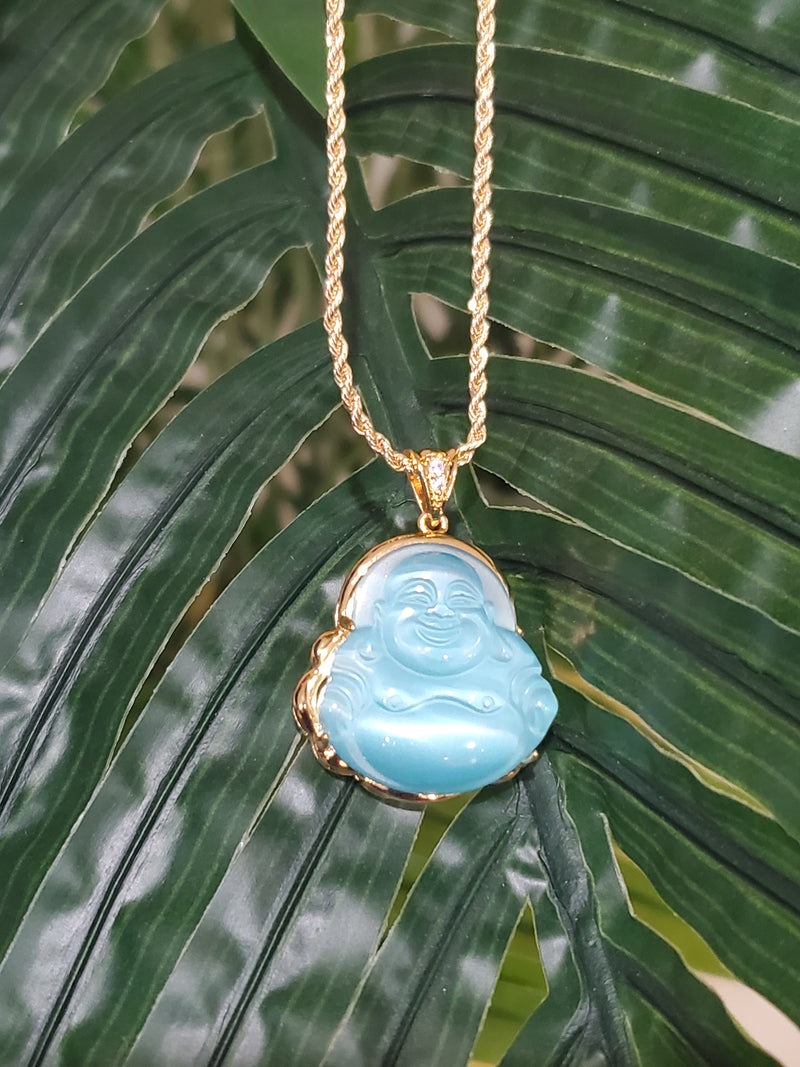 14K Gold Blue Jade Heart Pendant Necklace – Boylerpf