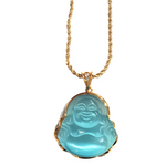 Ice Blue Buddha Necklace
