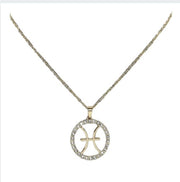 Rhinestone Zodiac Necklace