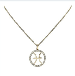 Rhinestone Zodiac Necklace
