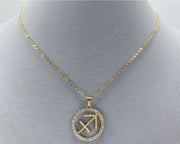 Rhinestone Zodiac Necklace