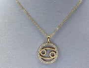 Rhinestone Zodiac Necklace