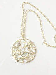 Oversized Pisces Medallion Necklace
