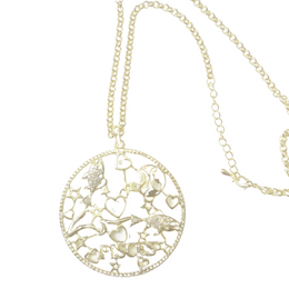 Oversized Pisces Medallion Necklace
