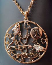 Oversized Pisces Medallion Necklace