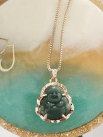 Mini Green Buddha Necklace