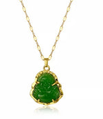 Mini Green Buddha Necklace