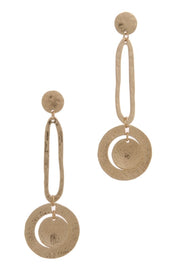Jirina Hammered Metal Drop Earrings