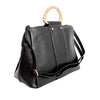 Purse Black Rigid Top Handle Handbag for Women