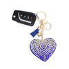 Blue Heart Keychain Clip
