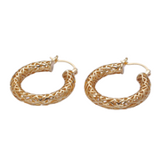 Golden Lace Filigree Hoops