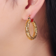 Golden Lace Filigree Hoops