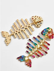 Rainbow Fish Drop Earrings