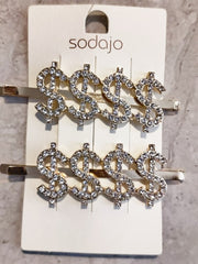 Money, Money Rhinestone Hairpin Set