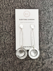 Jirina Hammered Metal Drop Earrings